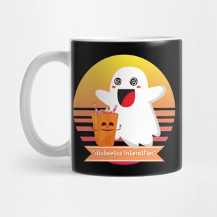 Halloween Cute Ghost Diabeetus Intensifies Funny Costume for Diabetics Mug